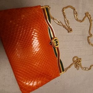 Gucci Broadway Snakeskin Evening Bag